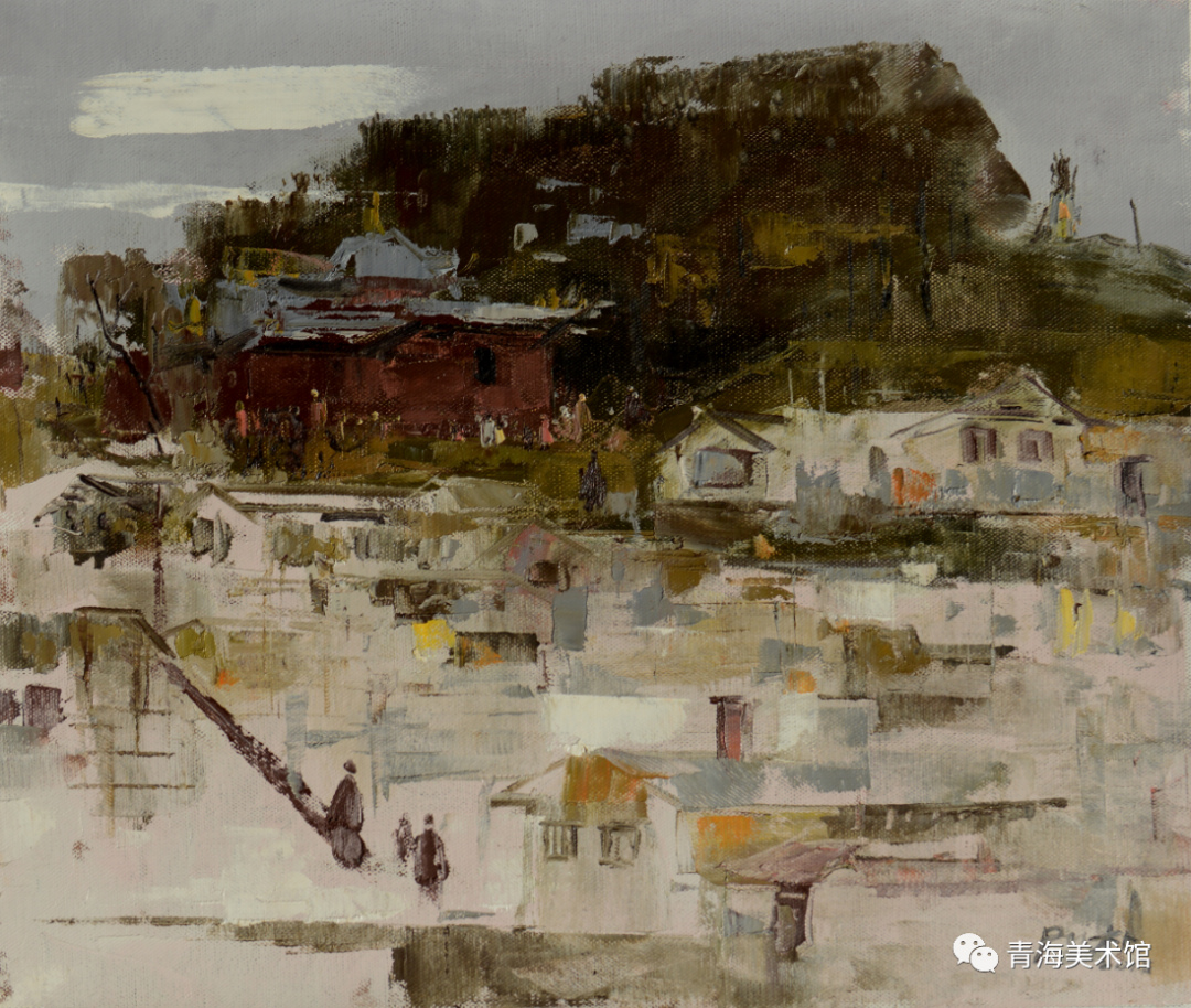 《郎木寺初春》  60cm×50cm  布面油畫